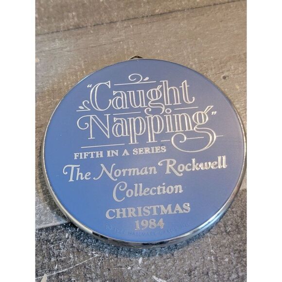 Hallmark Norman Rockwell caught napping 1984 ornament Xmas decor - Picture 3 of 3